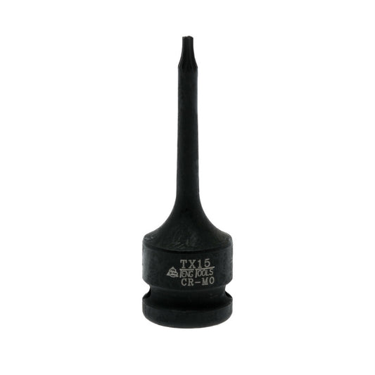 Black Teng Tools 1/2" TX Impact Socket with engraving of tool details on the side, bare tool 