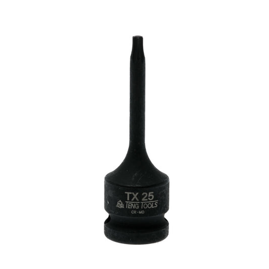 Black Teng Tools 1/2" TX Impact Socket with engraving of tool details on the side, bare tool 