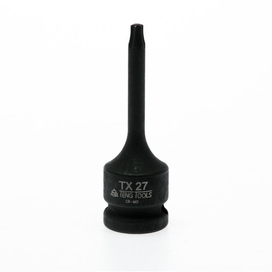 Black Teng Tools 1/2" TX Impact Socket with engraving of tool details on the side, bare tool 