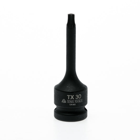 Black Teng Tools 1/2" TX Impact Socket with engraving of tool details on the side, bare tool 