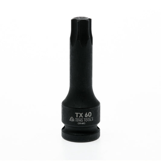 Black Teng Tools 1/2" TX Impact Socket with engraving of tool details on the side, bare tool 