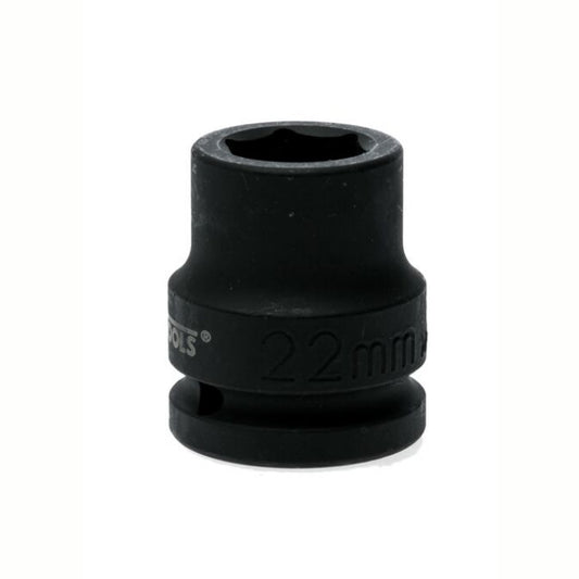 Black Teng Tools 3/4" Hex Impact Socket with engraving of tool details on the side, bare tool 