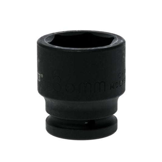 Black Teng Tools 3/4" Hex Impact Socket with engraving of tool details on the side, bare tool 