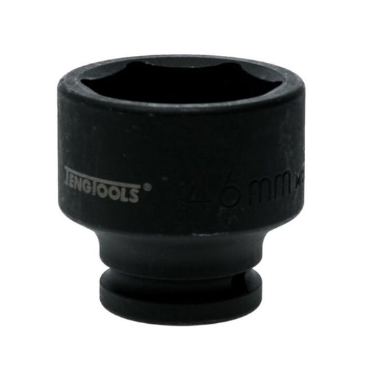 Black Teng Tools 3/4" Hex Impact Socket with engraving of tool details on the side, bare tool 