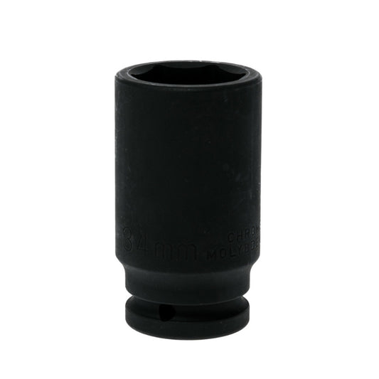 Black Teng Tools 3/4" Deep Impact Socket with engraving of tool details on the side, bare tool 
