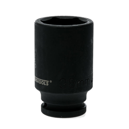 Black Teng Tools 3/4" Deep Impact Socket with engraving of tool details on the side, bare tool 