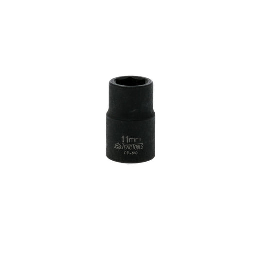 Black Teng Tools 3/8" Impact Socket with engraving of tool details on the side, bare tool 