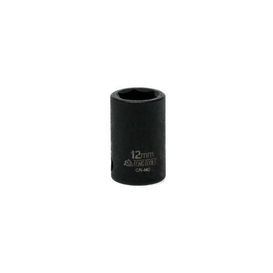 Black Teng Tools 3/8" Impact Socket with engraving of tool details on the side, bare tool 