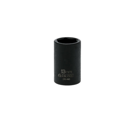 Black Teng Tools 3/8" Impact Socket with engraving of tool details on the side, bare tool 
