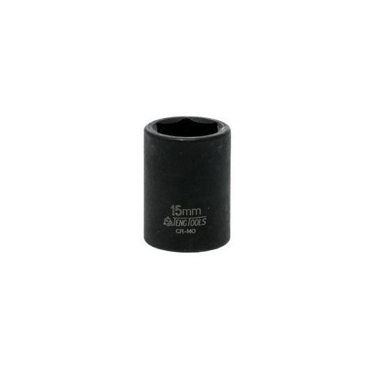 Black Teng Tools 3/8" Impact Socket with engraving of tool details on the side, bare tool 
