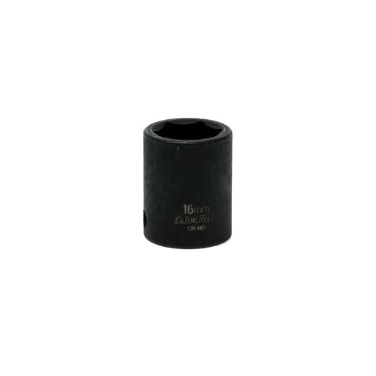 Black Teng Tools 3/8" Impact Socket with engraving of tool details on the side, bare tool 