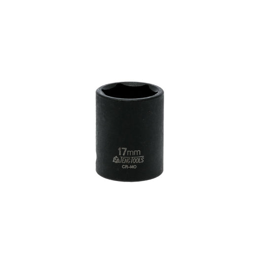 Black Teng Tools 3/8" Impact Socket with engraving of tool details on the side, bare tool 