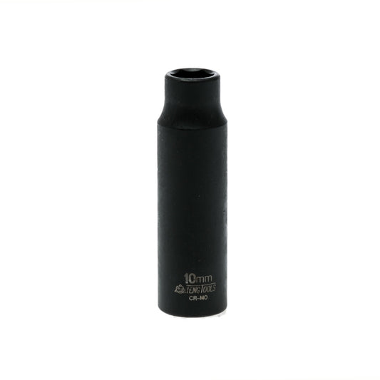 Black Teng Tools 3/8" Deep Impact Socket with engraving of tool details on the side, bare tool 