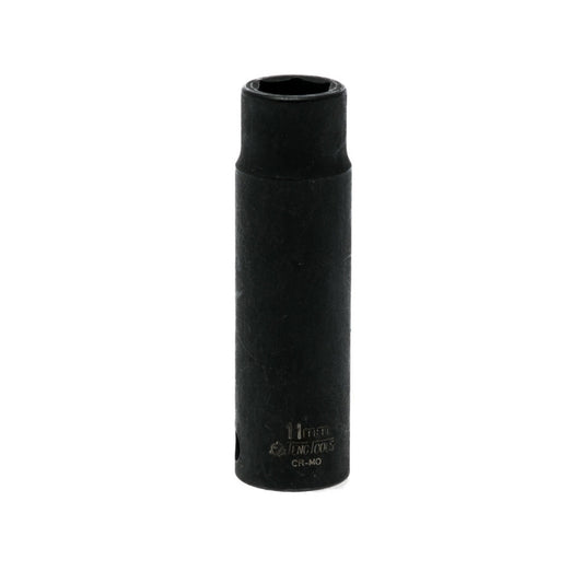 Black Teng Tools 3/8" Deep Impact Socket with engraving of tool details on the side, bare tool 