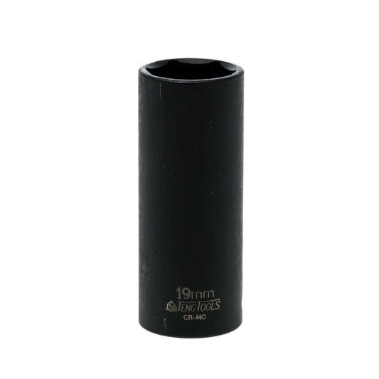 Black Teng Tools 3/8" Deep Impact Socket with engraving of tool details on the side, bare tool 