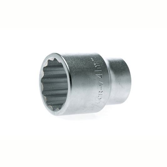 Silver Teng Tools 1" Socket 12 Point with engraving of tool details on the side, bare tool 