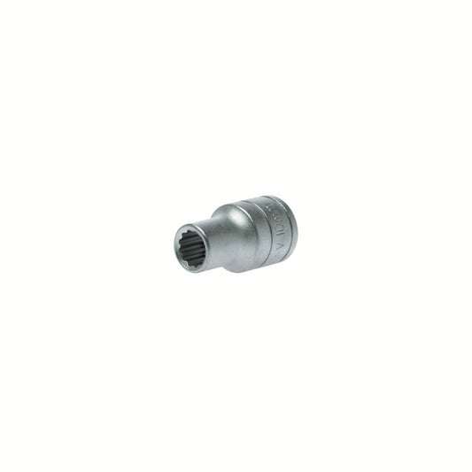 Silver Teng Tools 1/2" Socket 12 Point with engraving of tool details on the side, bare tool 