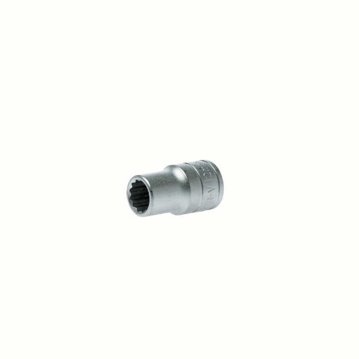 Silver Teng Tools 1/2" Socket 12 Point with engraving of tool details on the side, bare tool 