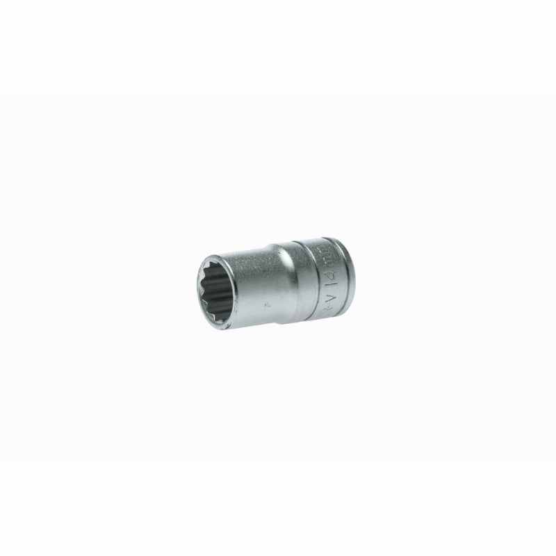 Silver Teng Tools 1/2" Socket 12 Point with engraving of tool details on the side, bare tool 