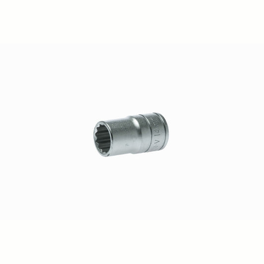 Silver Teng Tools 1/2" Socket 12 Point with engraving of tool details on the side, bare tool 