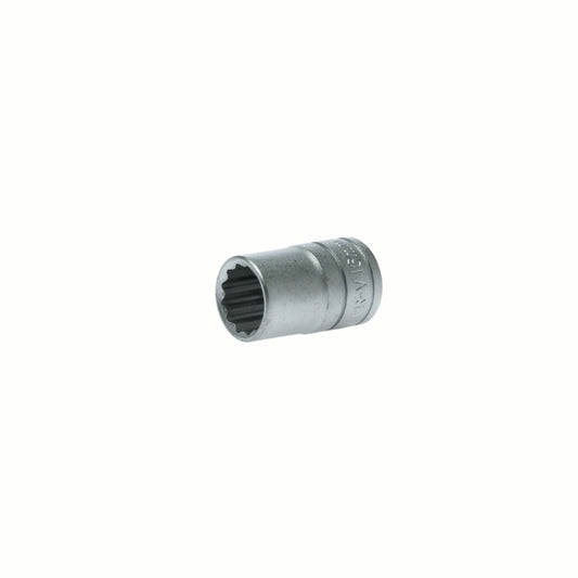Silver Teng Tools 1/2" Socket 12 Point with engraving of tool details on the side, bare tool 