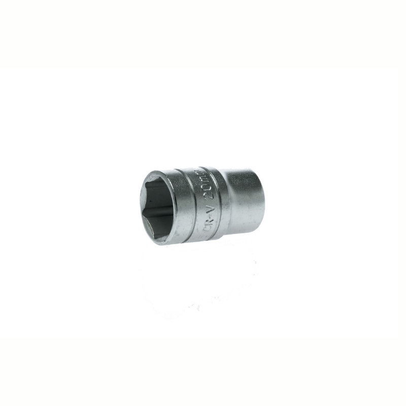 Silver Teng Tools 1/2" Socket 12 Point with engraving of tool details on the side, bare tool 