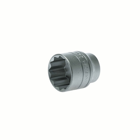 Silver Teng Tools 1/2" Socket 12 Point with engraving of tool details on the side, bare tool 
