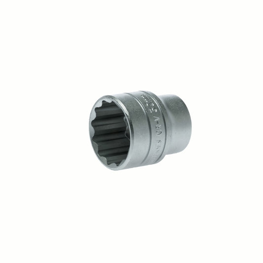 Silver Teng Tools 1/2" Socket 12 Point with engraving of tool details on the side, bare tool 