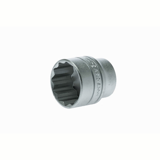 Silver Teng Tools 1/2" Socket 12 Point with engraving of tool details on the side, bare tool 