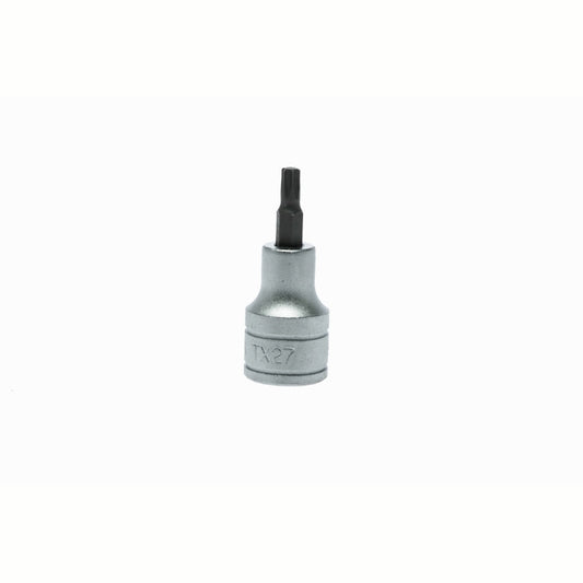 Silver and Black Teng Tools 1/2" Bit Socket with engraving of tool details on the side, bare tool 