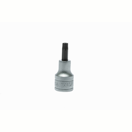 Silver and Black Teng Tools 1/2" Bit Socket with engraving of tool details on the side, bare tool 
