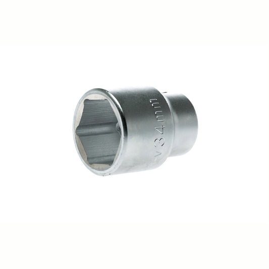 Silver Teng Tools 3/4" Socket 6 Point with engraving of tool details on the side, bare tool 