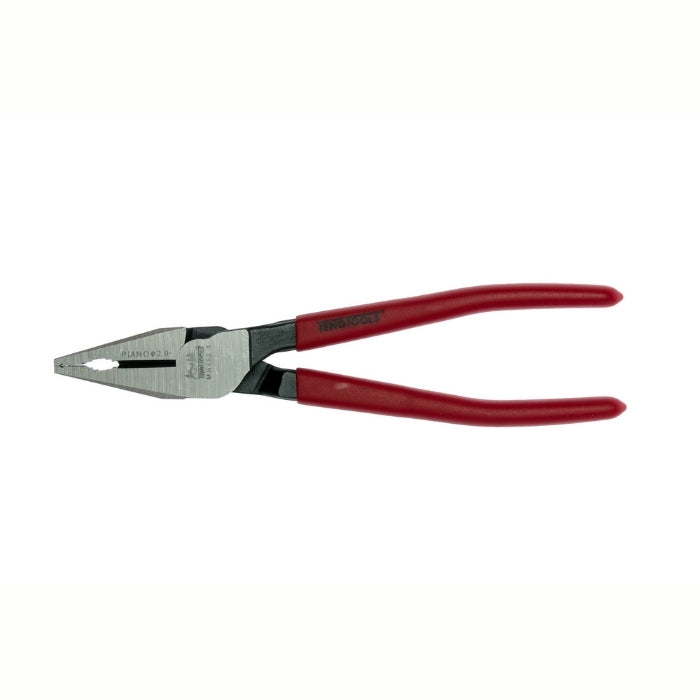 Teng Tools Heavy Duty Combination Pliers with red and black handle, on a white background 