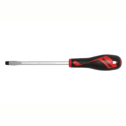 Teng Tools Flat Screwdriver with red and black handle 