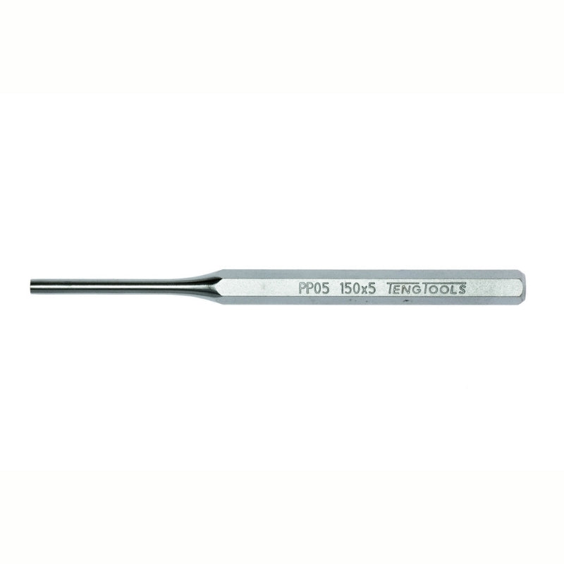Silver Teng Tools Parallel Pin Punch with engraving of the tool details on the side, 