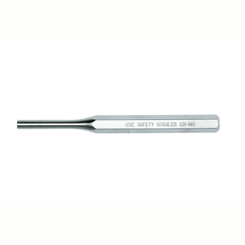 Silver Teng Tools Parallel Pin Punch with engraving of the tool details on the side, 
