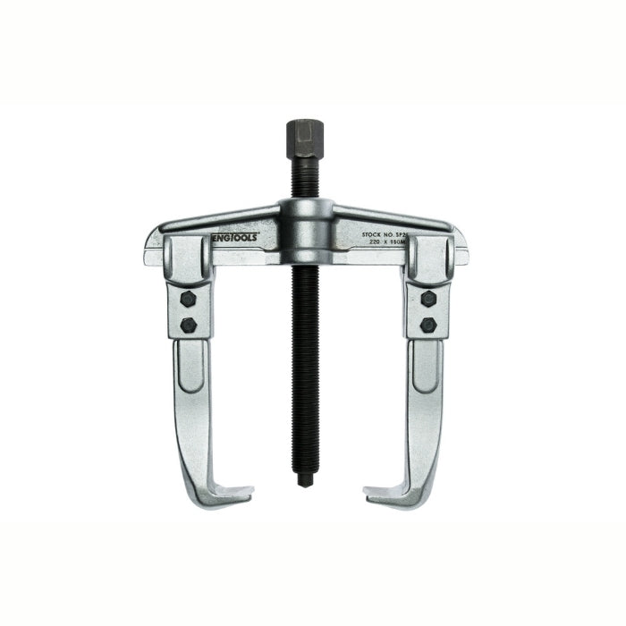 Silver and Black Teng Tools Two Arm Universal Puller with engraving of the tool details on the side, 