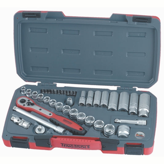 Teng Tools MECCA Pro 3/8" Socket Set 6 Point 39 Pieces T3839