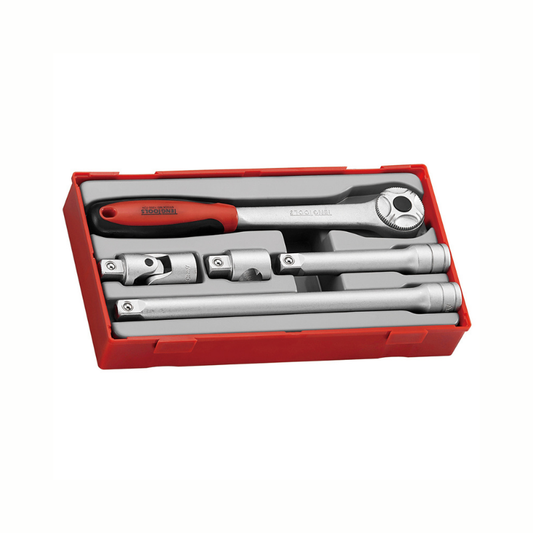 Teng Tools Ratchet Set with red storage case, on a white background 