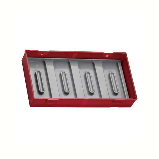 Red and Grey Teng Tools Empty Replacement Storage Trays, on a white background
