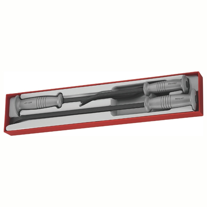 Teng Tools Power Grip Pliers Set 5 Pieces with grey and red carry case, on a white background