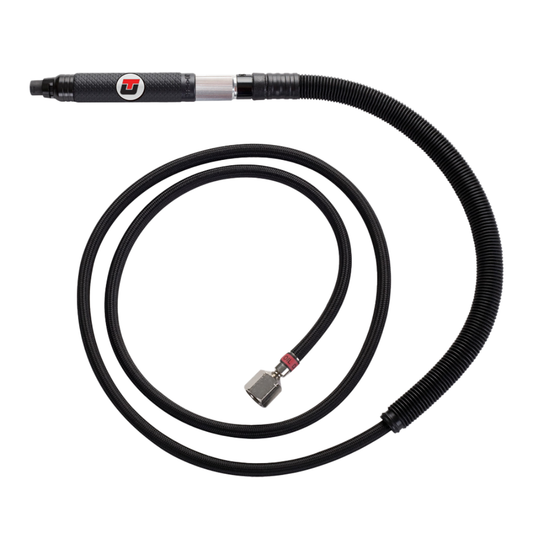 Black handheld pencil grinder shown on a white background.